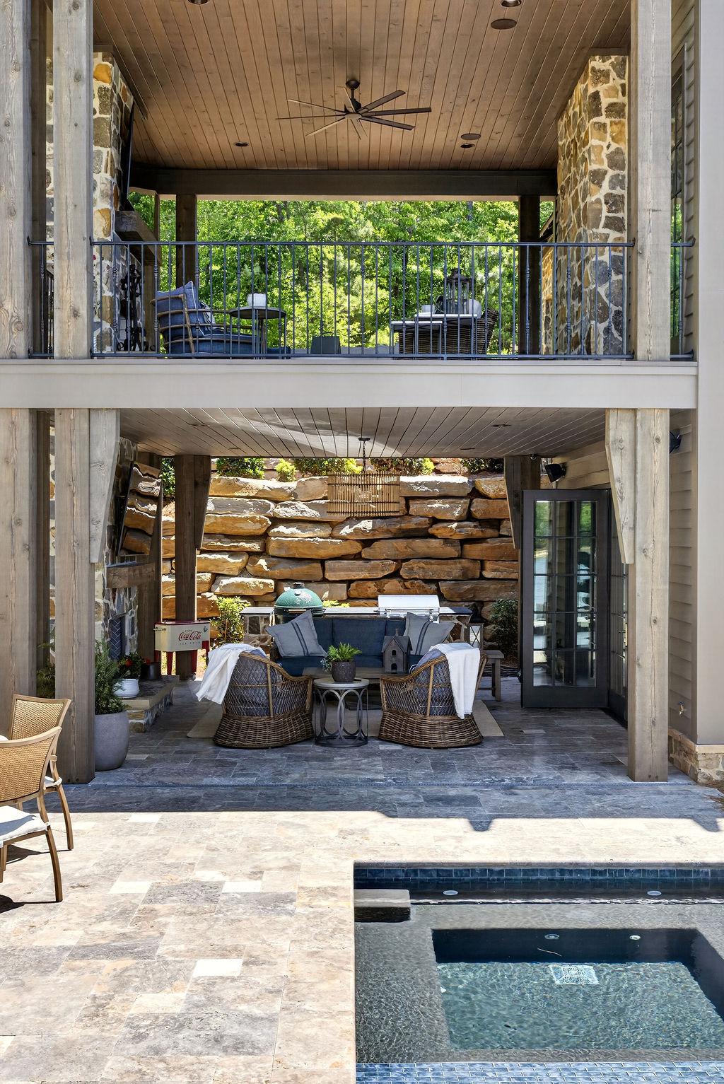 Poolside pavilion and outdoor space