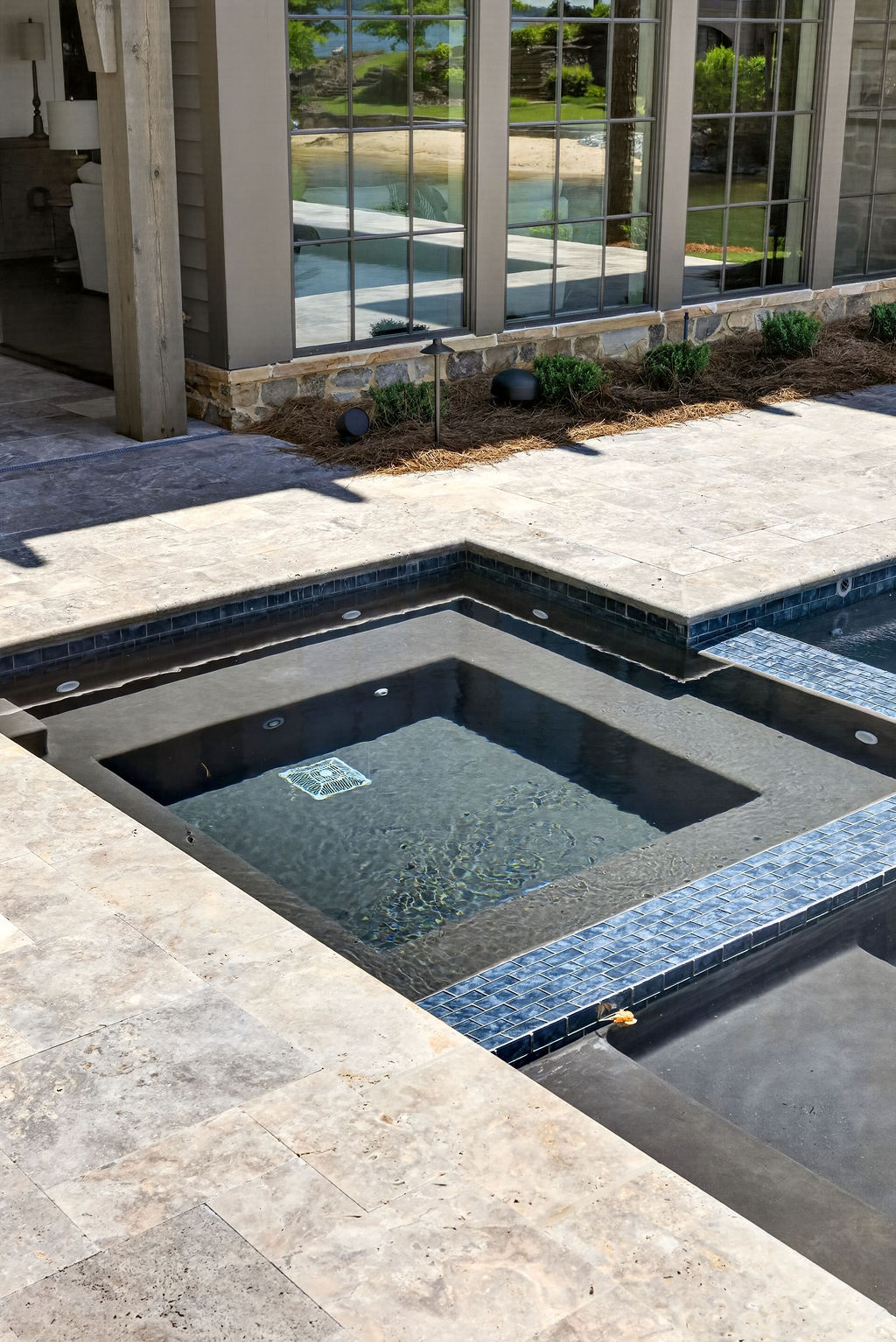 Detailed spa stonework